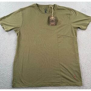 Ringspun Shirt Men's Large Olive Green Grapefruit Short Sleeve Crew Neck NWT